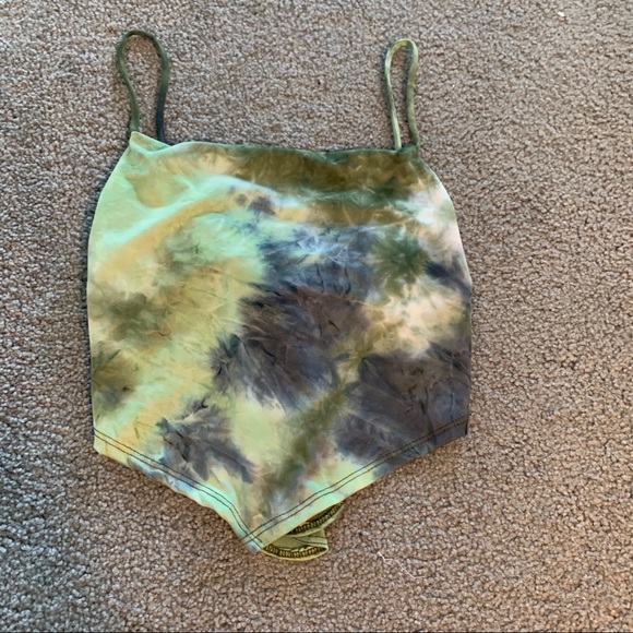 Blue Blush crop green tie dye - Picture 1 of 2